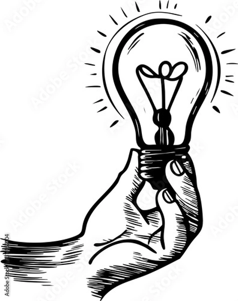 Fototapeta Innovative idea generation creative workshop illustration indoor close-up inspiration process