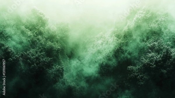 Fototapeta Deep gradient from emerald green to dark forest green, conveying a rich, natural feel 