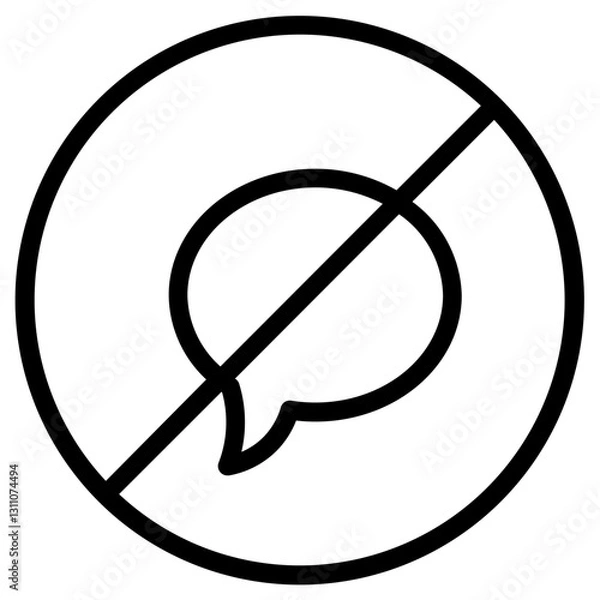 Obraz Talking Silence Museum Line Icon