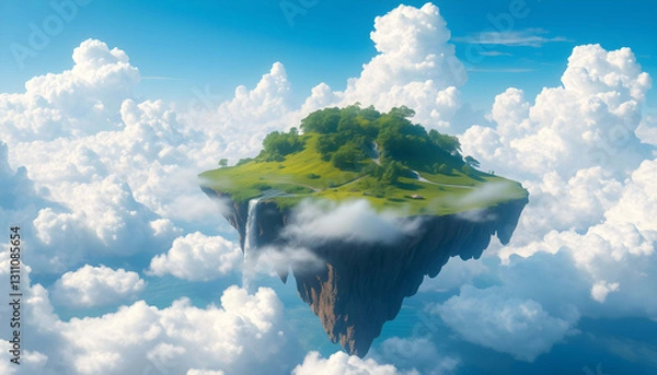 Obraz Flying Island In The Sky AI Generative