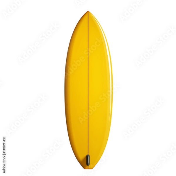 Obraz yellow Surfboard isolated on transparent background Generative Ai.