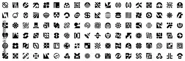 Fototapeta Abstract logos collection. Geometrical abstract logos. Icon design	