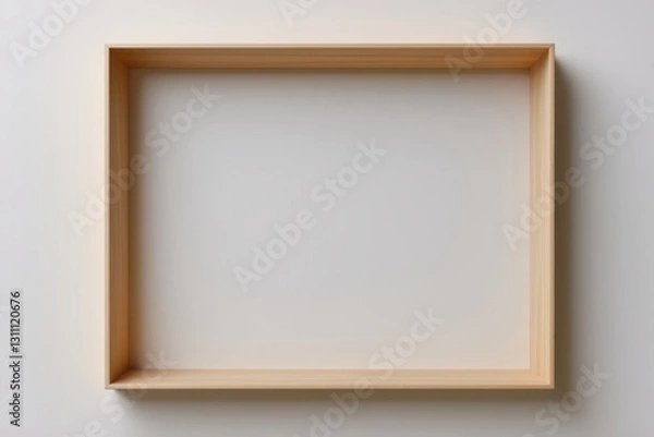 Obraz there is a picture of a wooden frame on a wall
