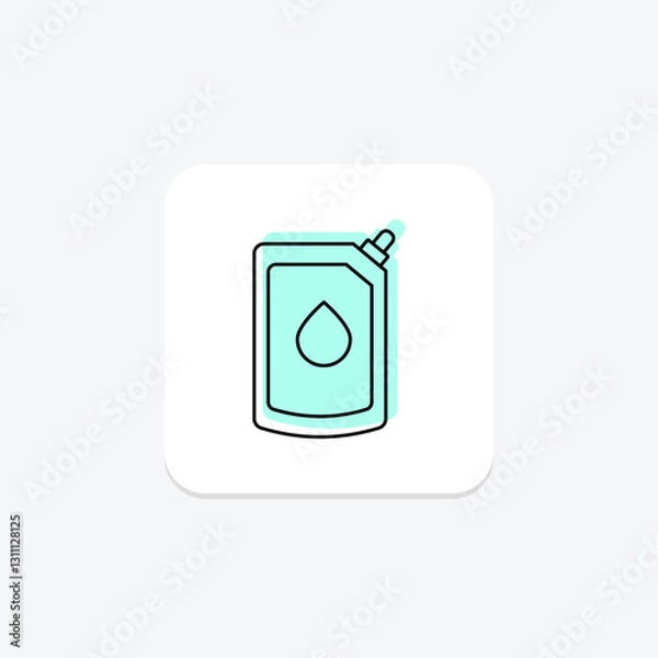 Fototapeta Mayonnaise color shadow thinline icon, vector, pixel perfect, illustrator file