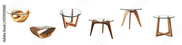 Fototapeta Elegant Modern Coffee Tables with Stylish Glass Tops and Unique Designs