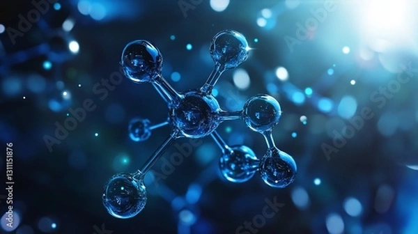 Obraz molecular model structure of organic compound