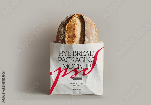 Obraz Rye Bread Bag Packaging Mockup