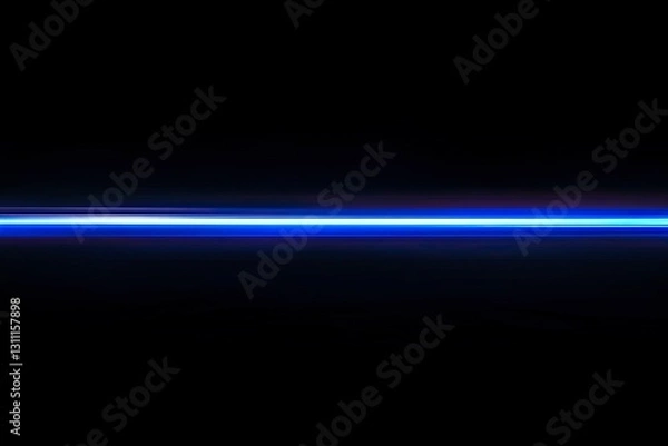 Fototapeta Abstract blue glowing light with a gradient from dark to bright on a black background, a planet Earth horizon line, and a space background for design and decoration in space themes,