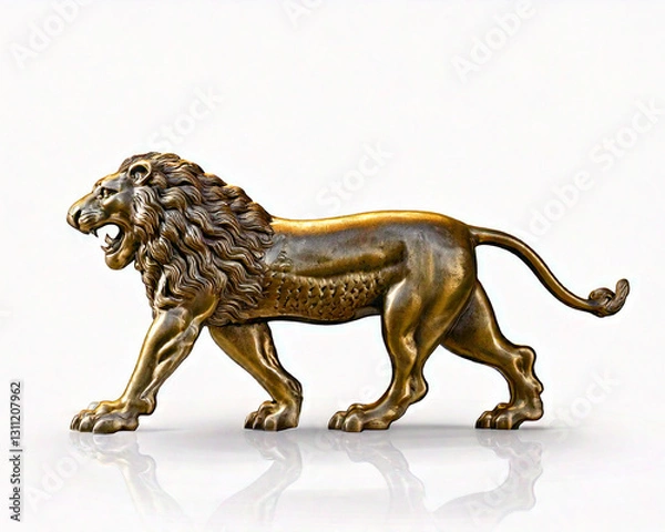 Fototapeta  lion from Ishtar gate Babilon isolated on white