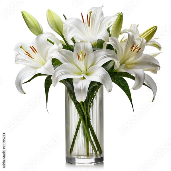Fototapeta A modern high-end frosted glass vase with a sleek