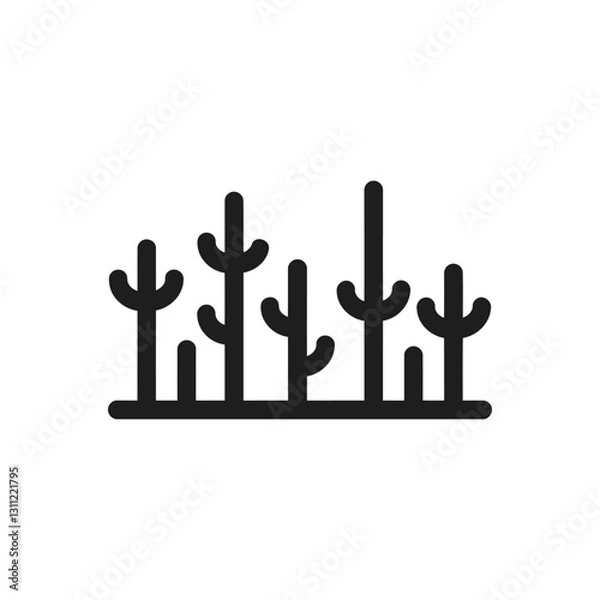 Fototapeta Desert Cactus Landscape Icon