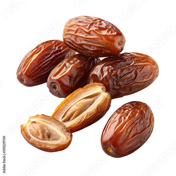Obraz dried dates isolated on white background