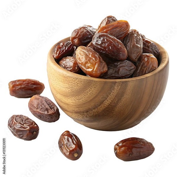 Obraz dried dates in a bowl
