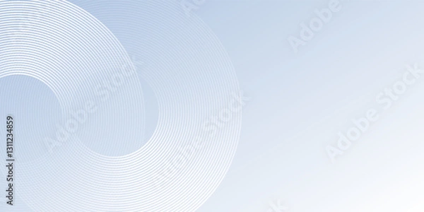 Fototapeta Modern blue background with circle elements. Digital technology design abstract