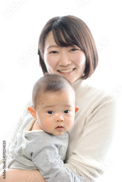Obraz 赤ちゃんを抱いた母親