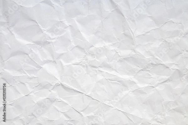 Fototapeta Abstract white crumpled and creased recycle paper texture background