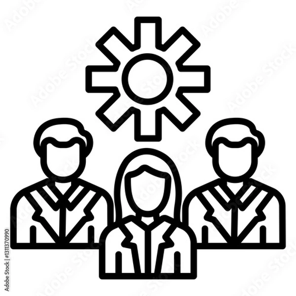 Fototapeta Integrated Team Icon