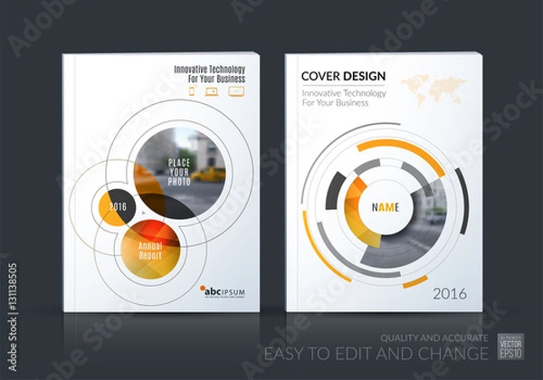 Fototapeta Business vector. Brochure template layout, cover design annual r