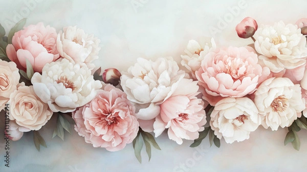 Obraz Elegant Floral Composition with Lush Hand-Picked Arrangement