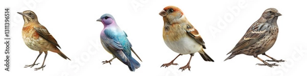 Fototapeta Set of Vibrant and Realistic Bird