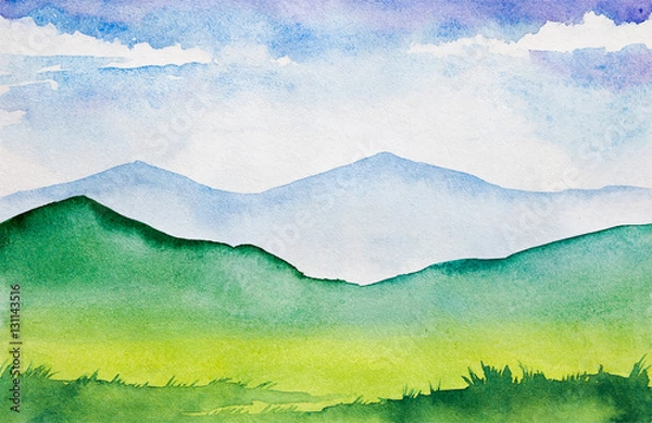 Obraz Watercolor mountains
