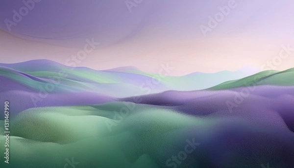 Fototapeta Abstract background. Muted Lavender Sage Green Misty BG. Gentle ethereal quality. Misty texture lavender & sage green gradient. Soft & calming abstract.
