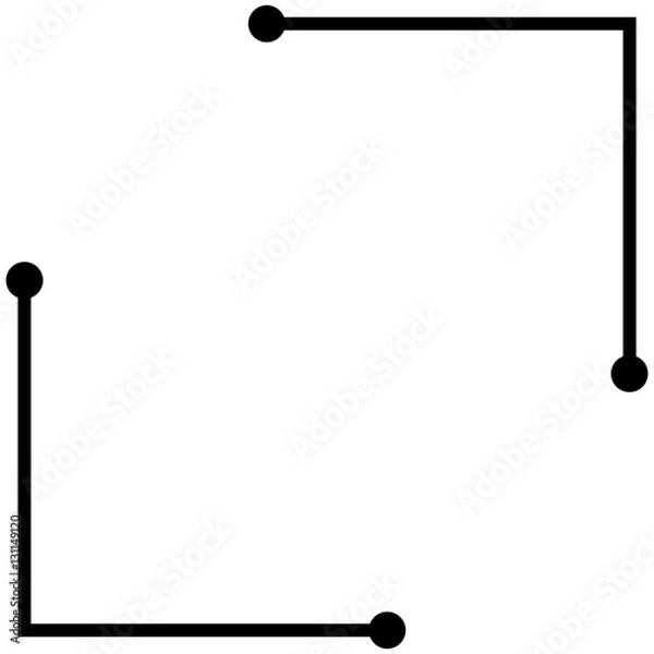 Fototapeta Border frame line vector label simple