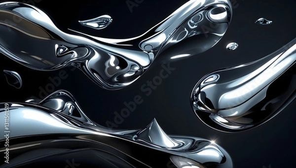 Obraz abstract metal liquid background