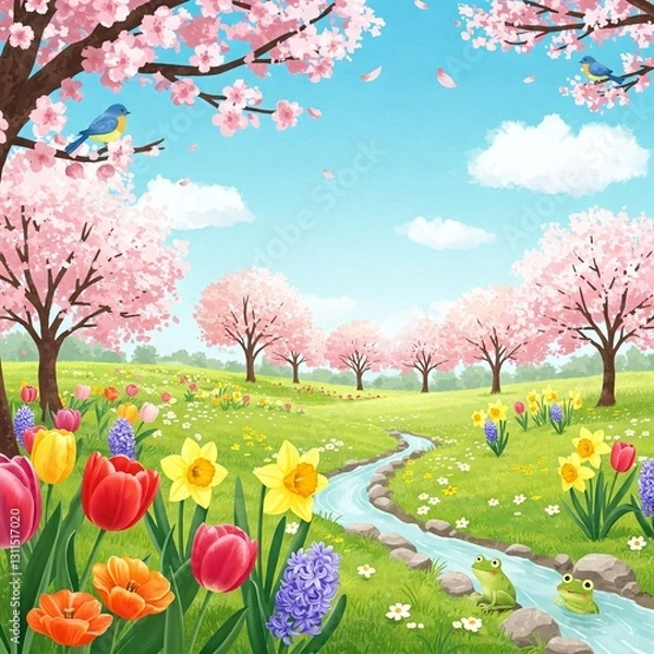 Fototapeta Spring theme background