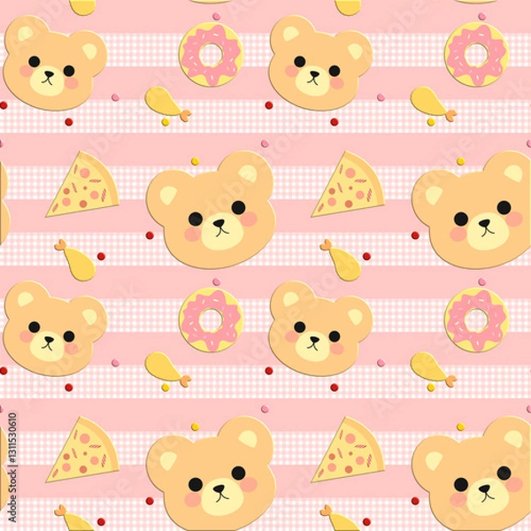 Fototapeta seamless pattern with teddy bears