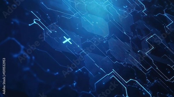 Obraz Abstract circuit board design, futuristic background, technology concept, possible use for digital products