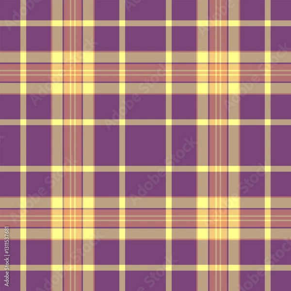 Fototapeta Indian textile tartan check, order texture seamless plaid. Scottish fabric pattern background vector in pastel and red colors.