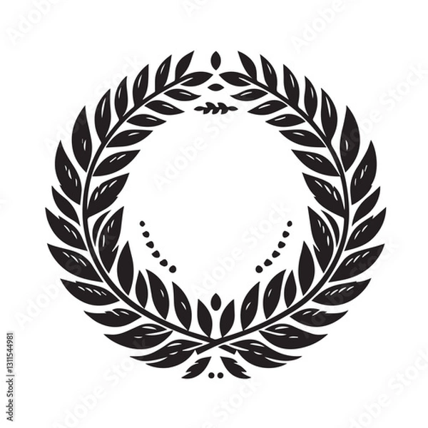 Fototapeta A circle with a laurel wreath on it