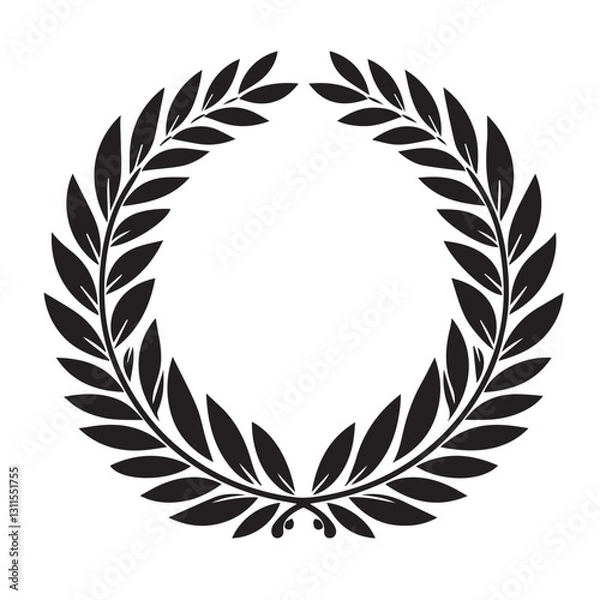 Fototapeta A circle with a laurel wreath on it