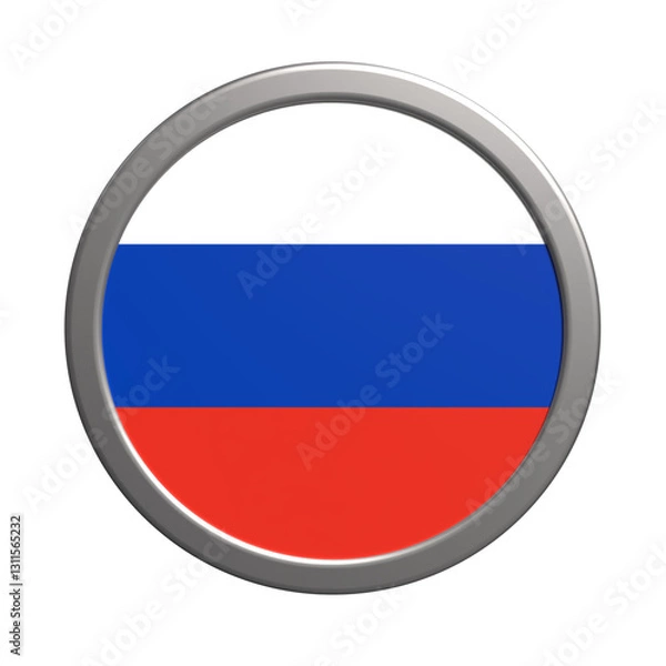 Obraz 3D Russia Flag icon