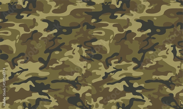 Fototapeta Modern seamless vector-style camouflage pattern featuring, easily editable.