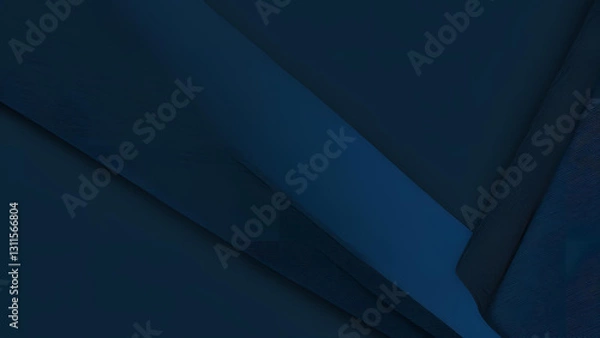 Obraz Elegant Blue Fabric: An abstract composition of draped and folded blue fabric. The play of light and shadow across the different folds creating a visually stunning and modern image.