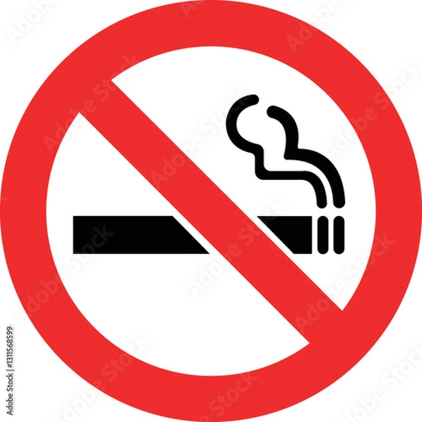 Fototapeta no smoking sign on white background