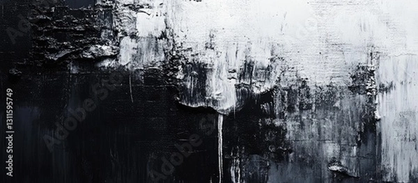 Fototapeta Monochrome abstract texture featuring black and white patterns with a high-tech appearance creating a striking visual effect and artistic fusion.