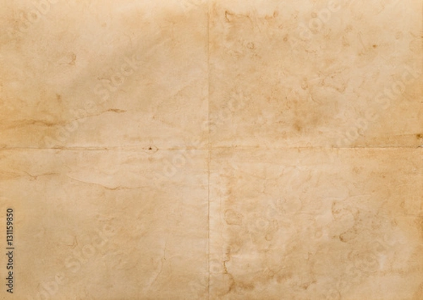 Fototapeta Folded old paper