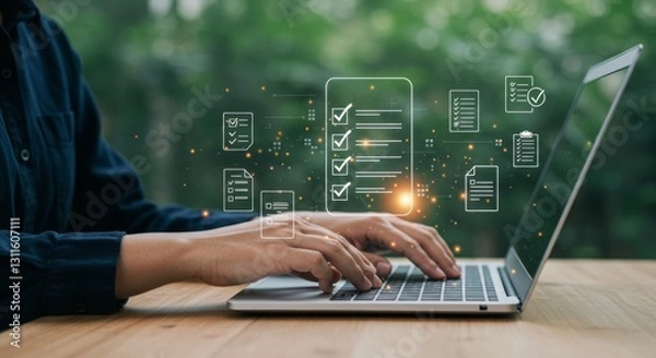 Obraz Digital Task Management and Productivity