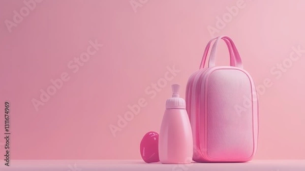 Fototapeta Ethereal Pink Gradient Background for Cosmetics Brand Design