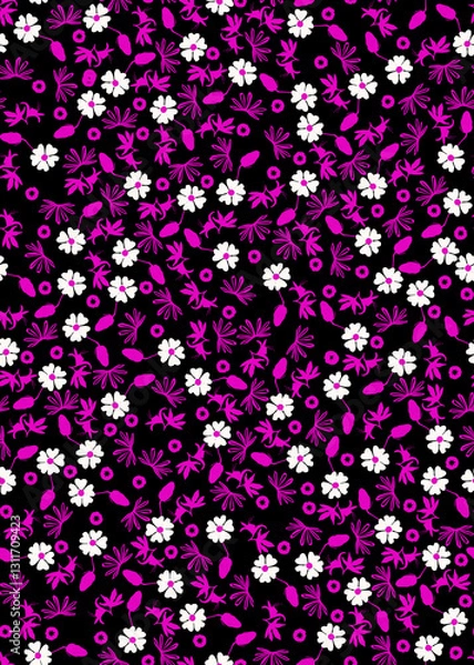 Fototapeta Tropical pattern, floral, leaves. Digital print in Repeat (rapport), Resolution 300 DPI, ideal for fashion, decoration and stationery.