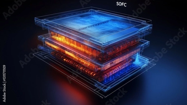 Fototapeta SOFC : solid oxide fuel cell