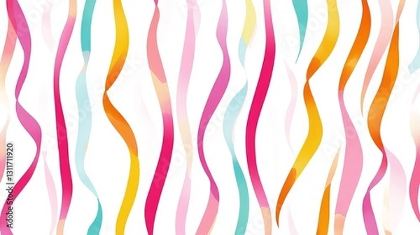 Fototapeta AbstractArt Seamless Pattern Perspective Colorful Stripes