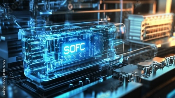 Fototapeta SOFC : solid oxide fuel cell