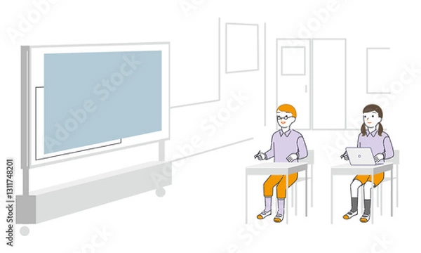 Obraz モニターを使った授業風景