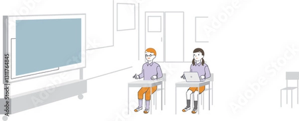 Obraz モニターを使った授業風景