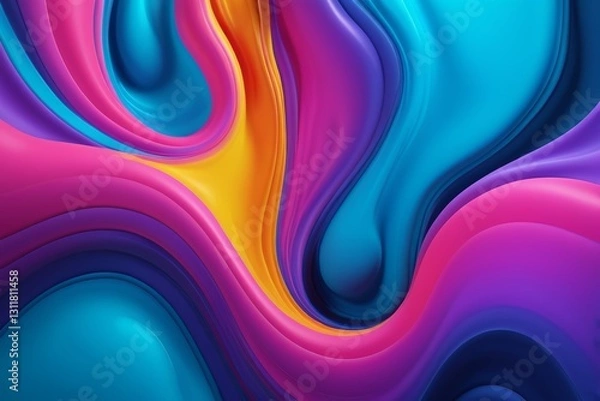 Fototapeta a close up of a colorful liquid swirl background