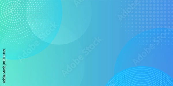 Fototapeta Modern Abstract Bright Blue Green Gradient Background with Simple Pattern, Illustration background perfect for Graphic Design Projects, Banners, Posters, and Digital Art